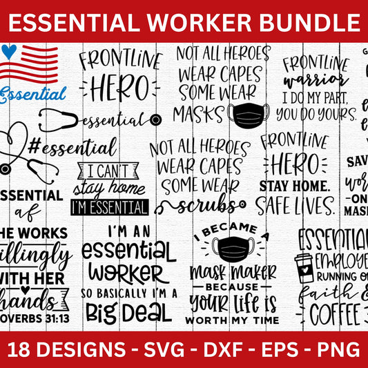 Essential Employee SVG Bundle - Craft House SVG