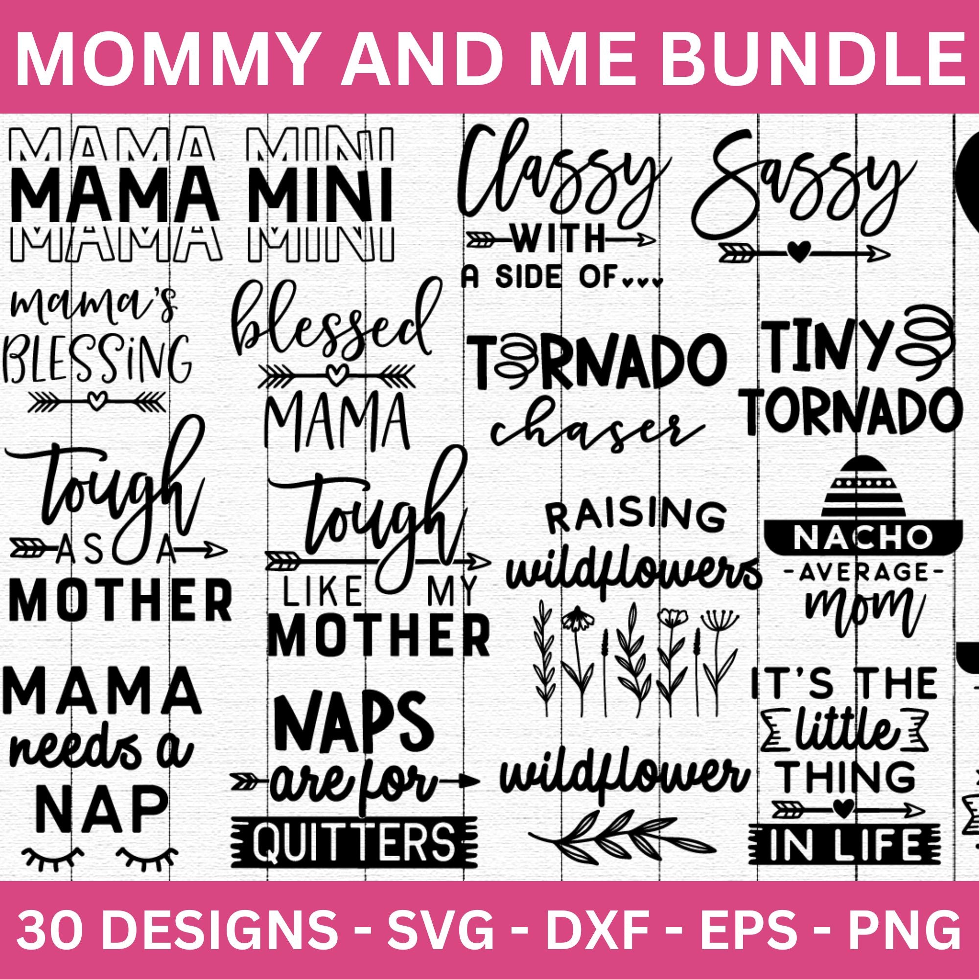 Mommy and me SVG Bundle - Craft House SVG