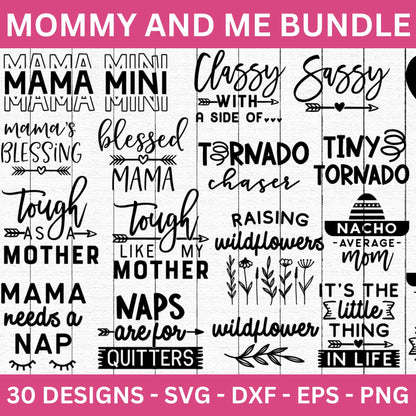 Mommy and me SVG Bundle - Craft House SVG