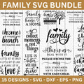 Family SVG Bundle - Craft House SVG