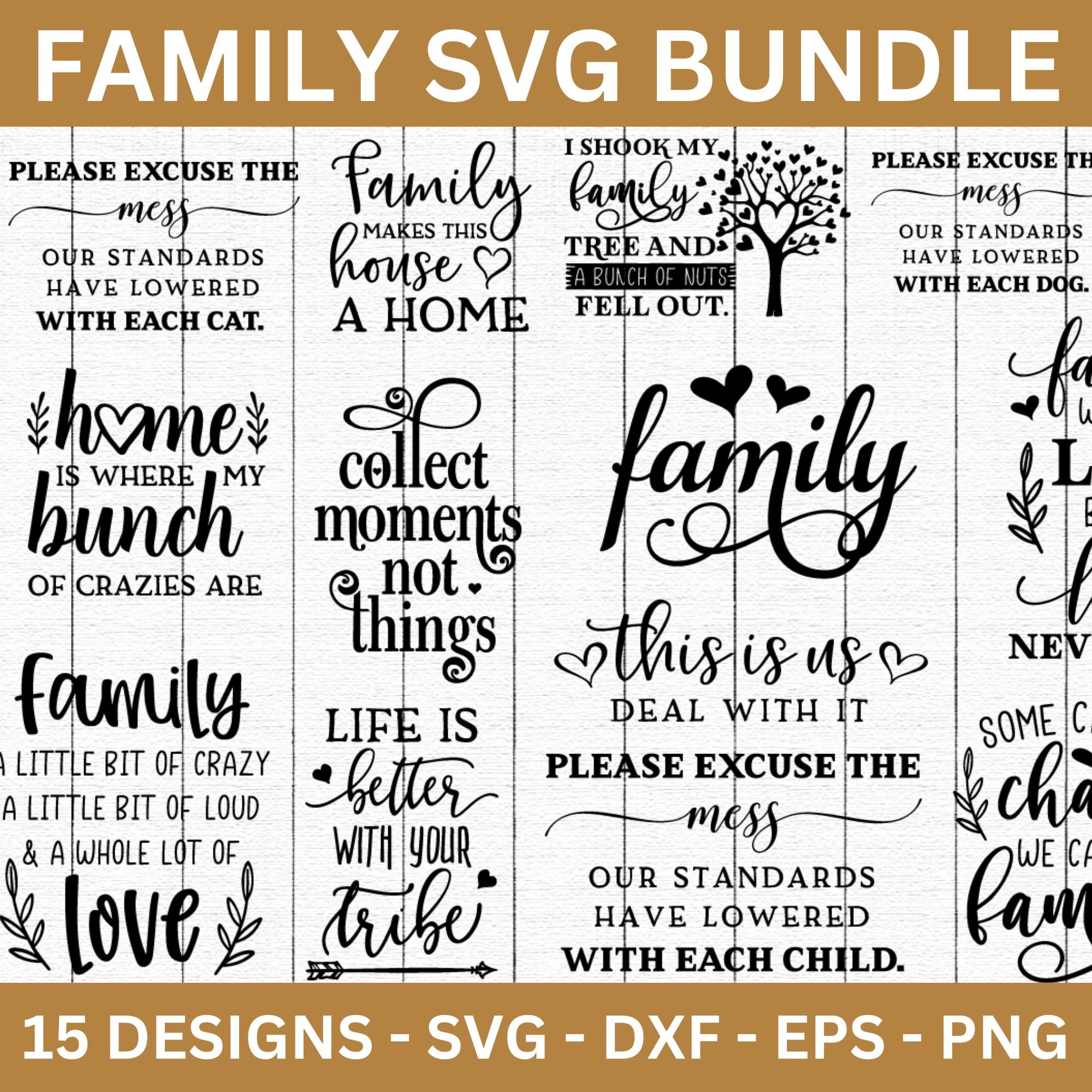 Family SVG Bundle - Craft House SVG