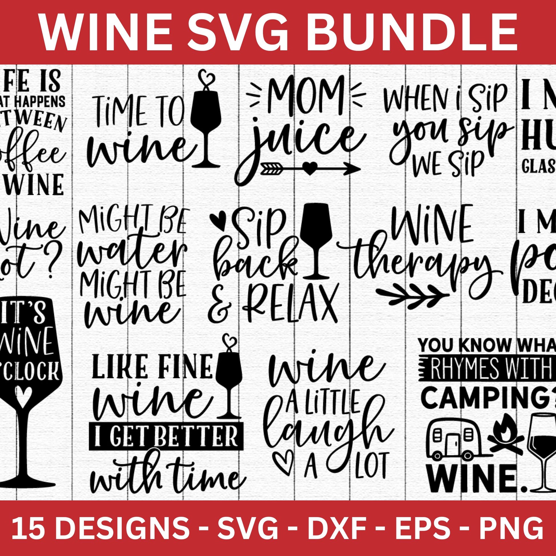 Wine SVG Bundle - Craft House SVG