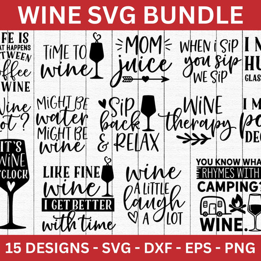 Wine SVG Bundle - Craft House SVG