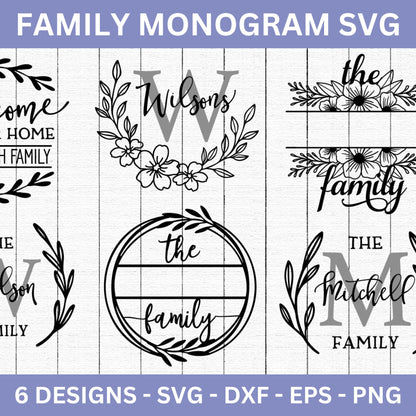 Family Name Sign SVG Bundle - Craft House SVG