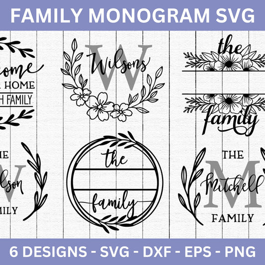 Family Name Sign SVG Bundle
