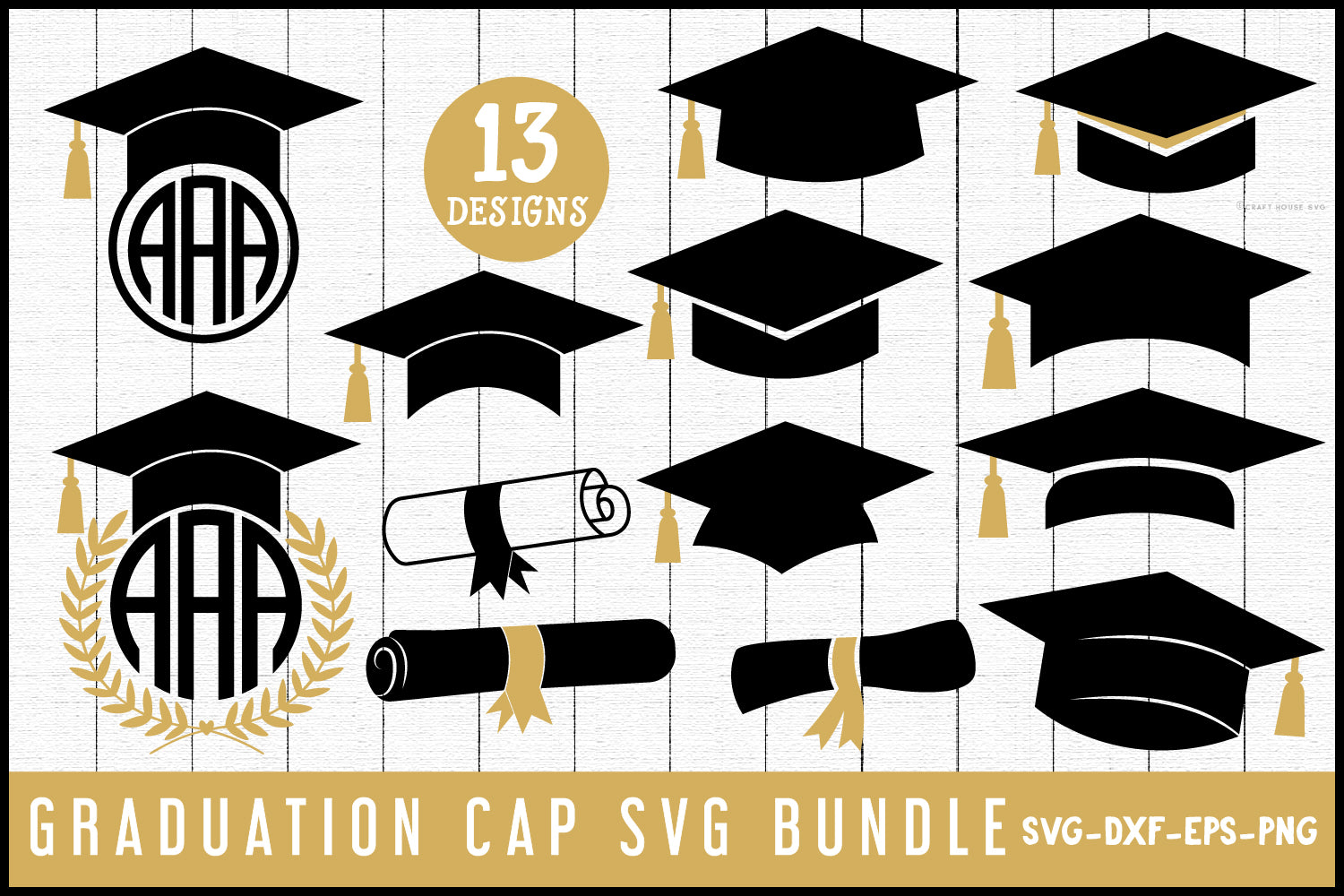 Graduation Cap SVG Bundle Graduate Design Cut Files
