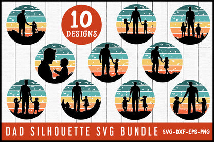 Dad Silhouette SVG Bundle