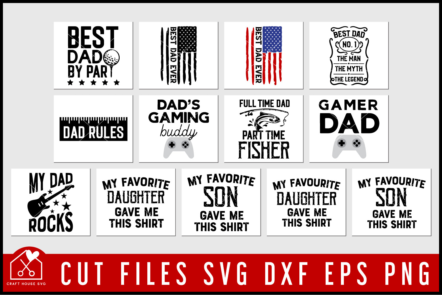 Dad SVG Bundle Father's Day Shirt - Craft House SVG