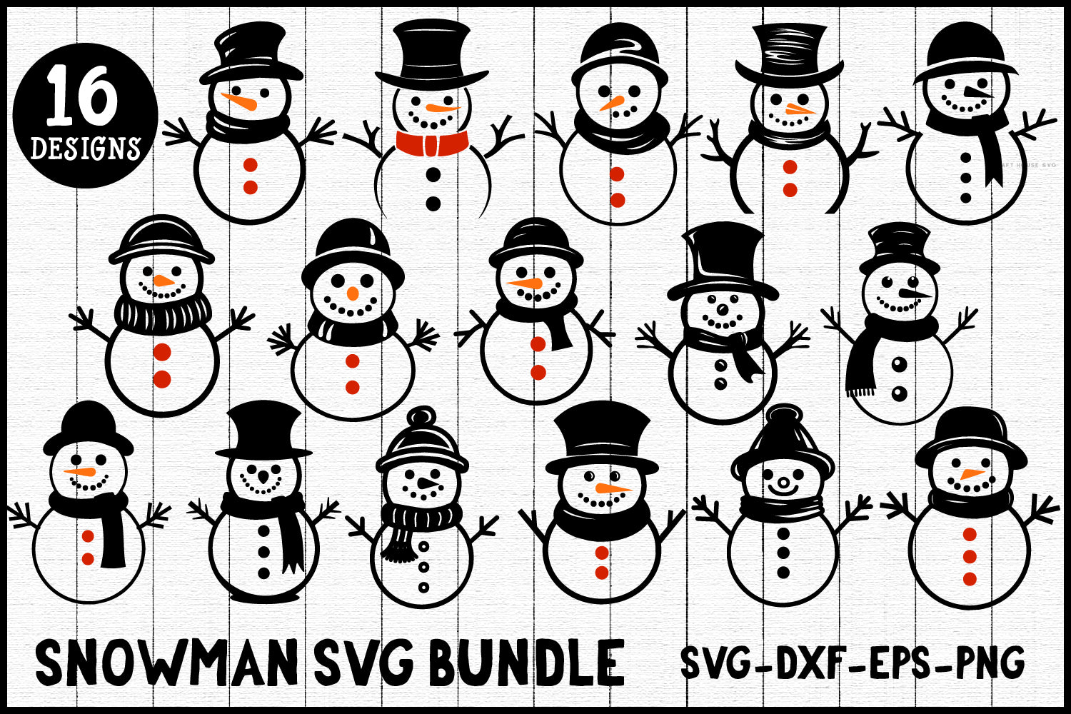 Snowman SVG Bundle Christmas Winter Cut Files