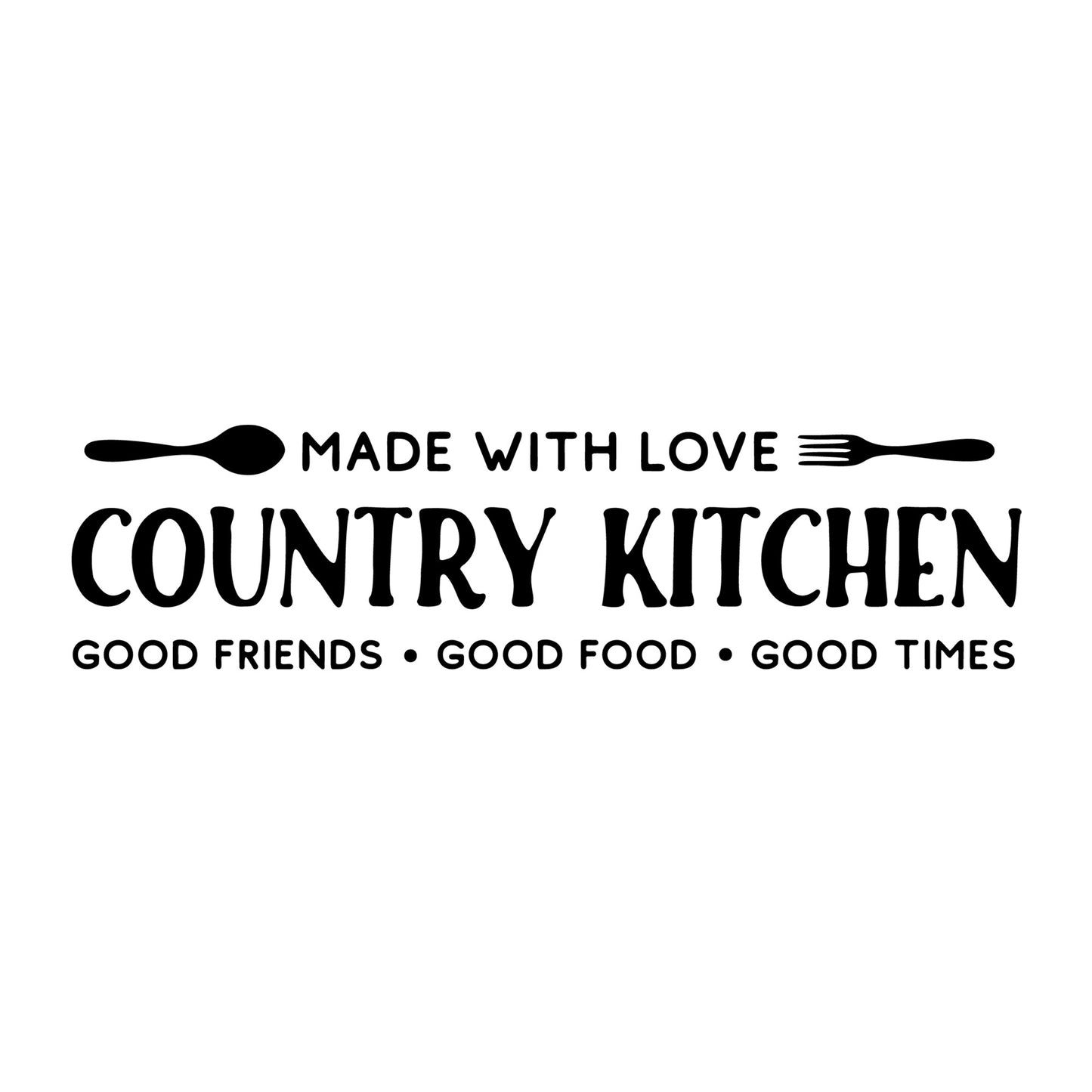 Made With Love Country Kitchen SVG design for Cricut, Silhouette, laser cutting, vinyl, sublimation, and kitchen craft projects.