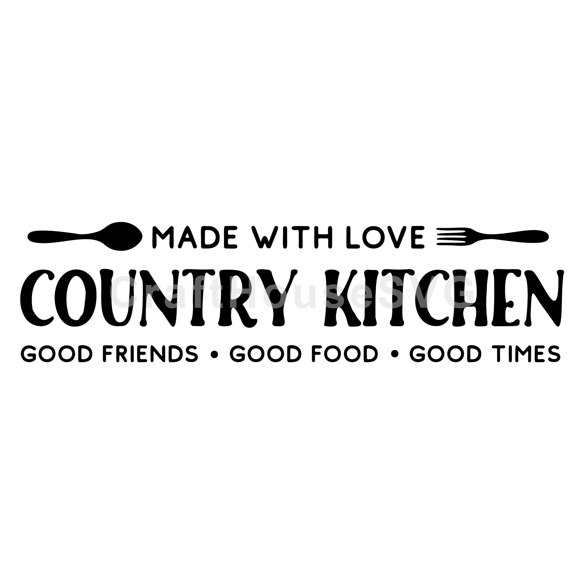 Made With Love Country Kitchen SVG