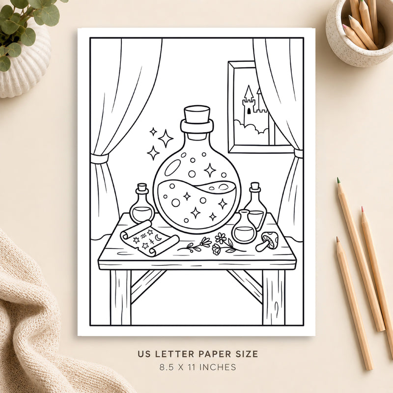 Magic Potion Coloring Page 1