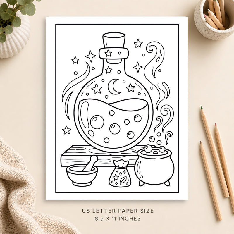 Magic Potion Coloring Page 2