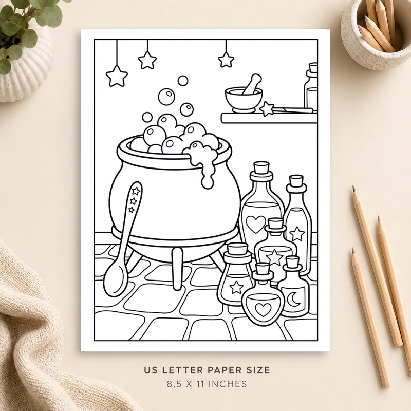 Magic Potion Coloring Page 3
