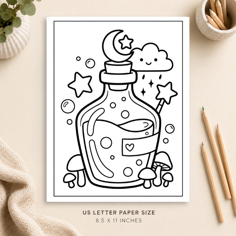 Magic Potion Coloring Page 6