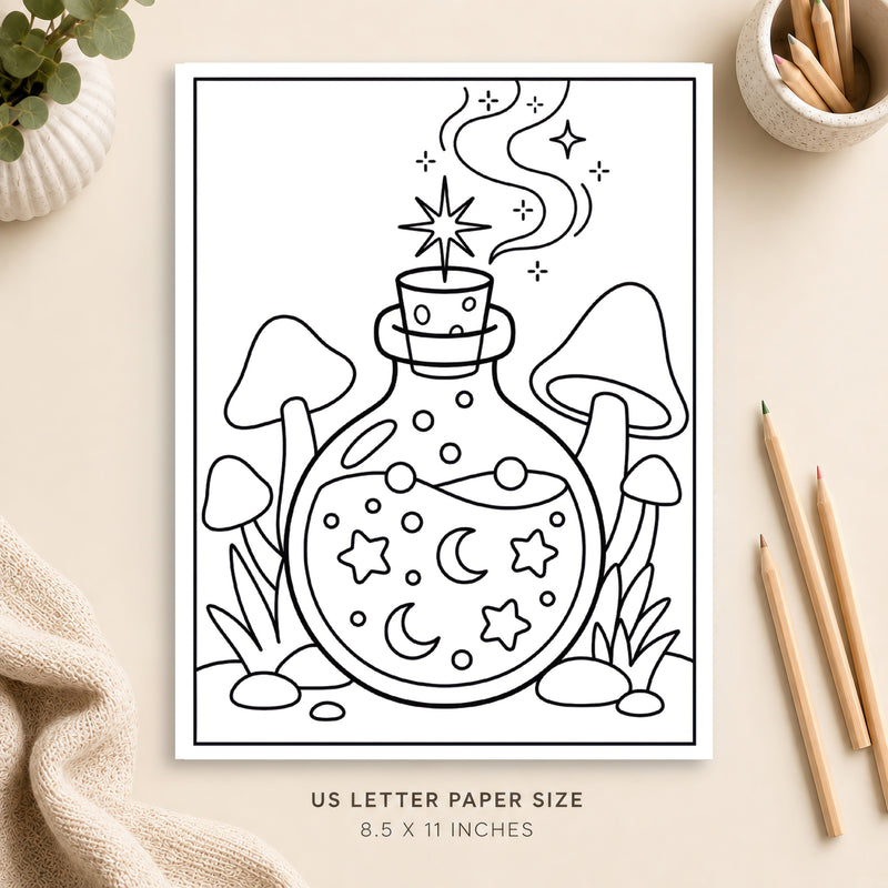 Magic Potion Coloring Page 7