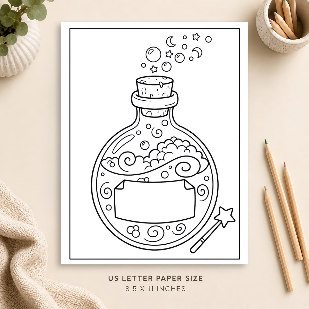 Magic Potion Coloring Page 8