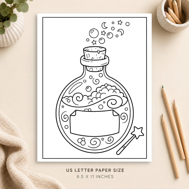Magic Potion Coloring Page 8