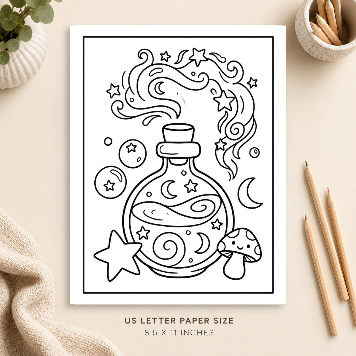 Magic Potion Coloring Page 9