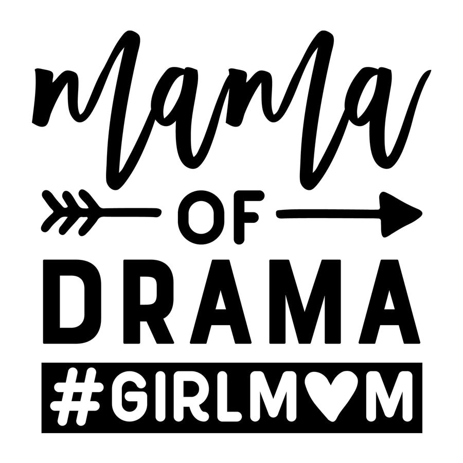 Mama of Drama Girl Mom SVG for Cricut, Silhouette, laser cutting, vinyl, sublimation, mom shirts, decals, mugs, and DIY craft projects.