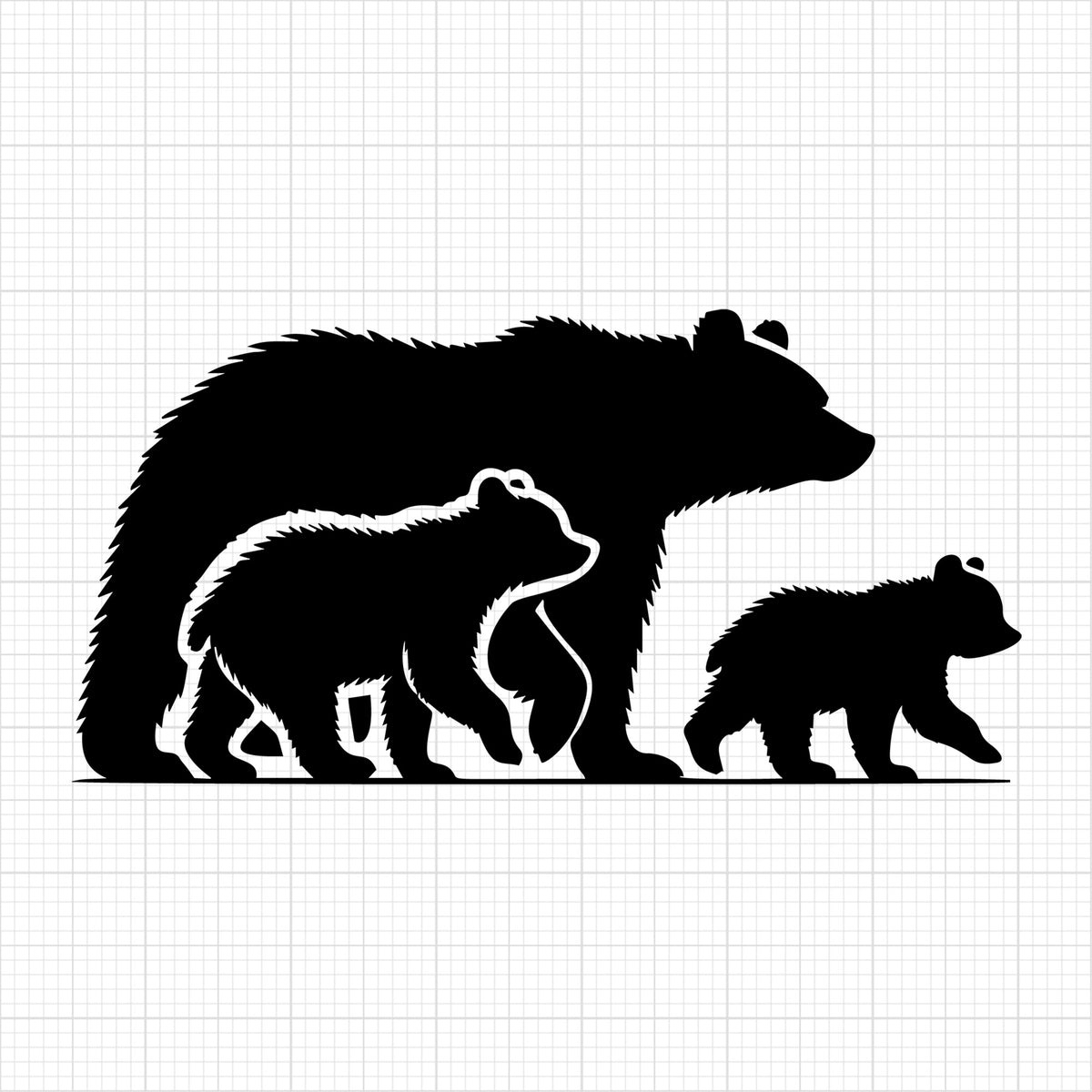 Mama Bear and Her Cubs