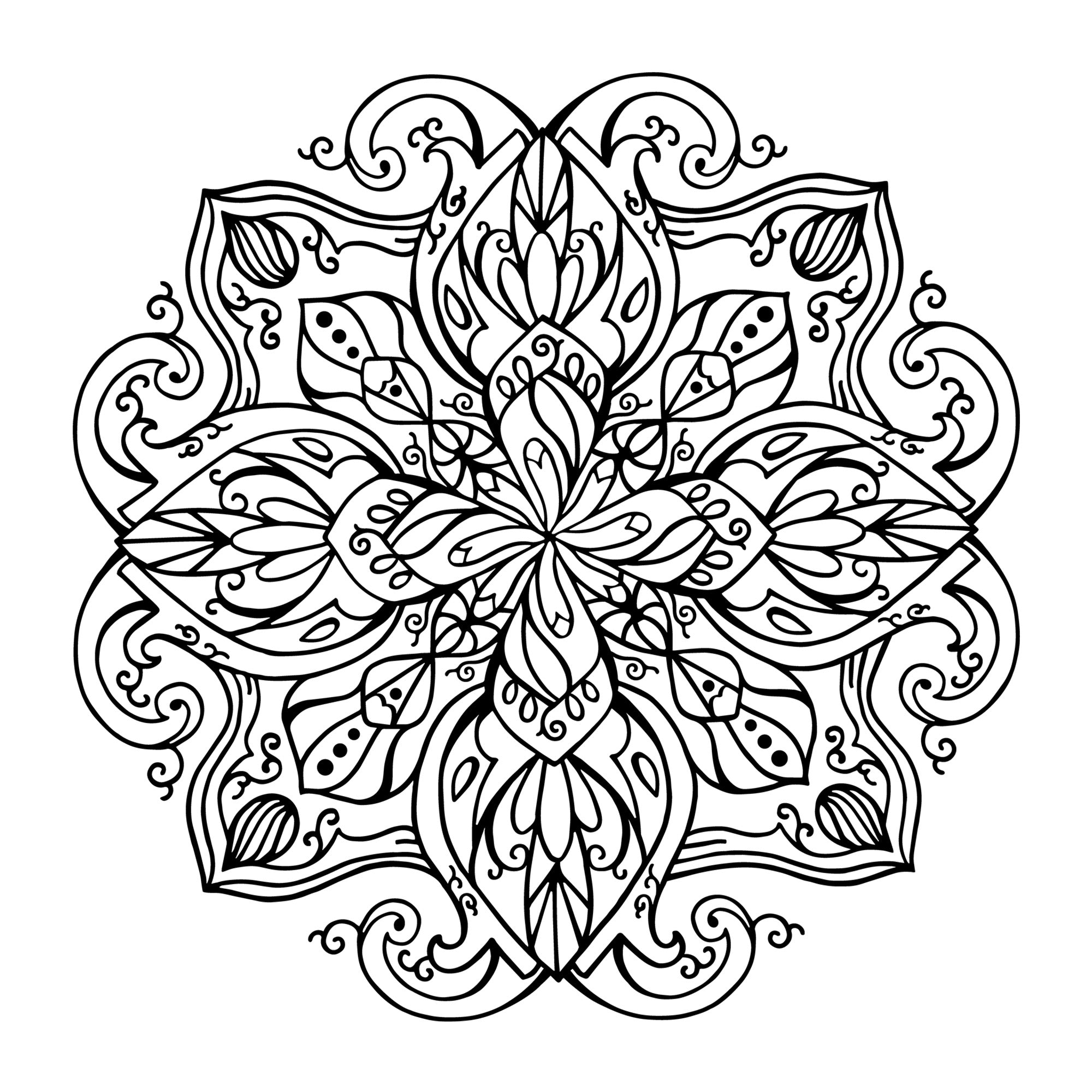 Mandala SVG mandala SVG design for Cricut, Silhouette, laser cutting, vinyl, sublimation, decals, shirts, and DIY craft projects.