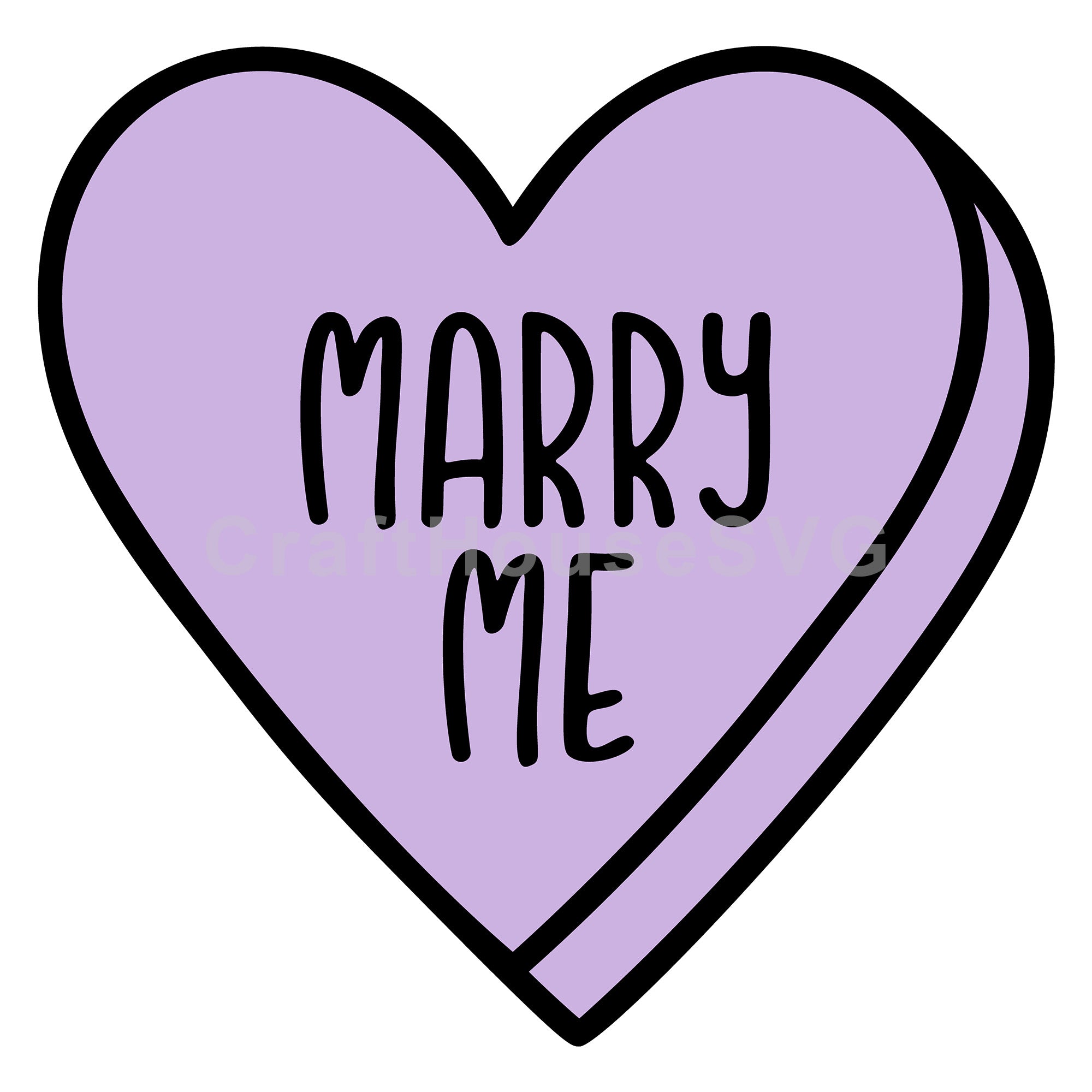 Marry Me Conversation Heart SVG