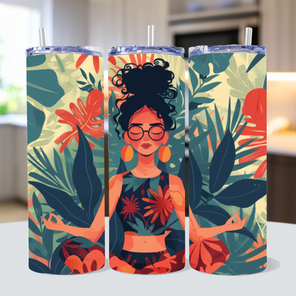 Meditation Tumbler Sublimation Bundle PNG 20 oz