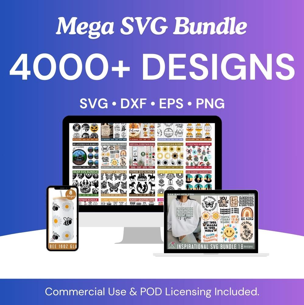 Mega SVG Bundle | 195 SVG Bundles Over 4000 Designs