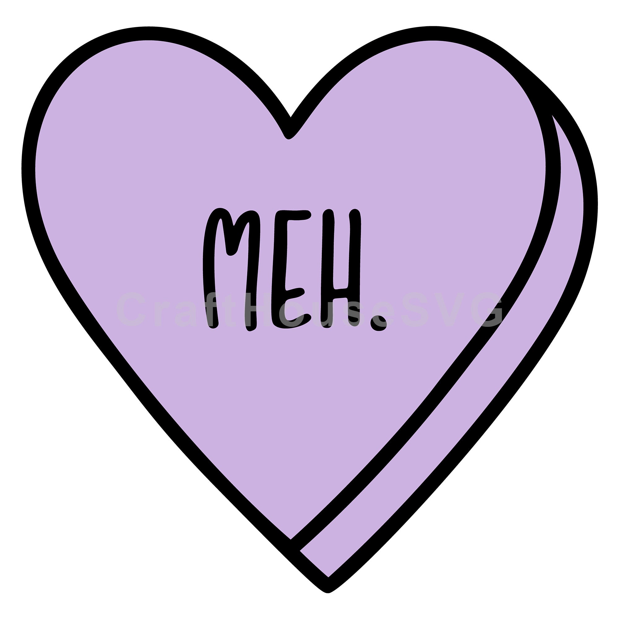 Meh Conversation Heart SVG