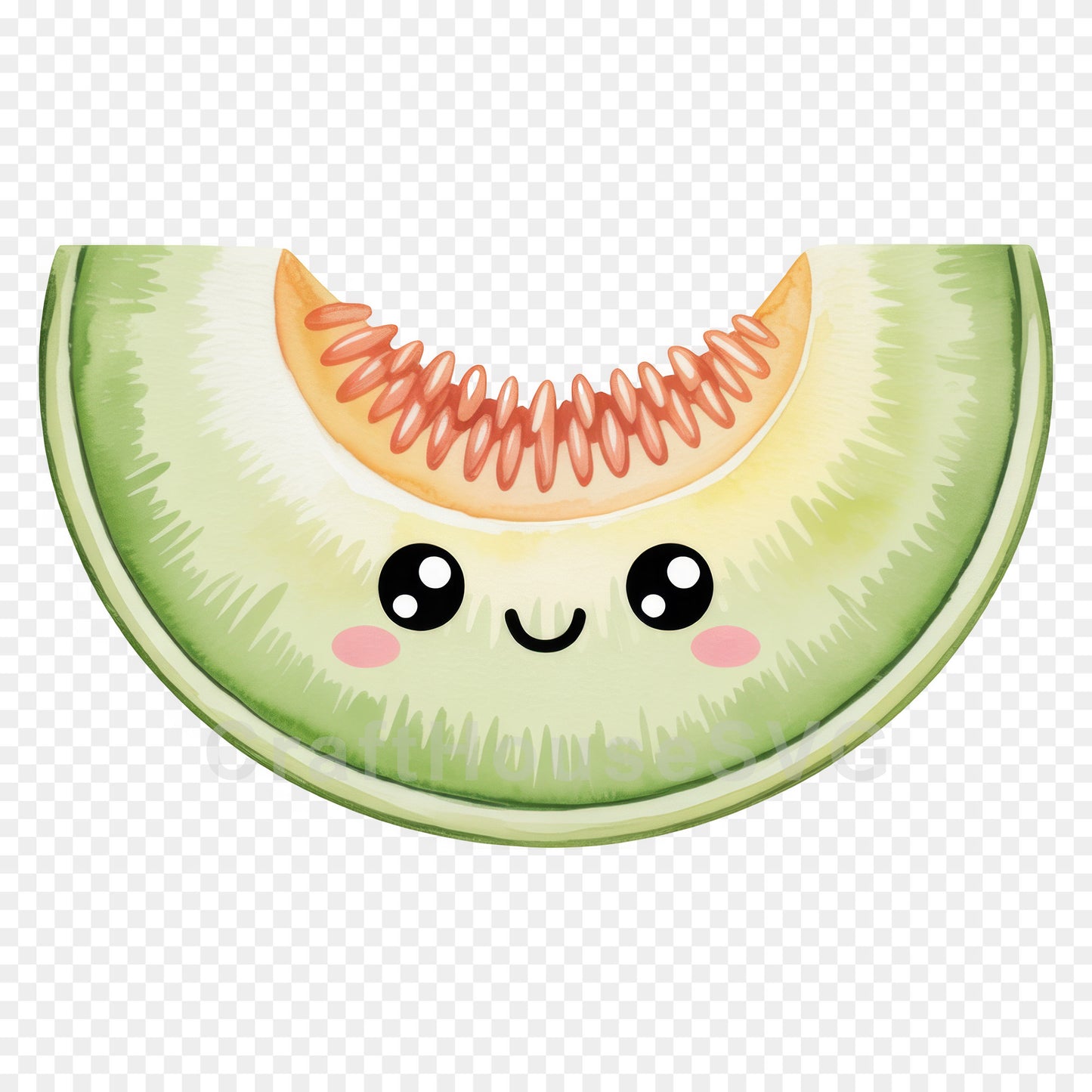 Kawaii Fruit Clipart Sublimation PNG Bundle