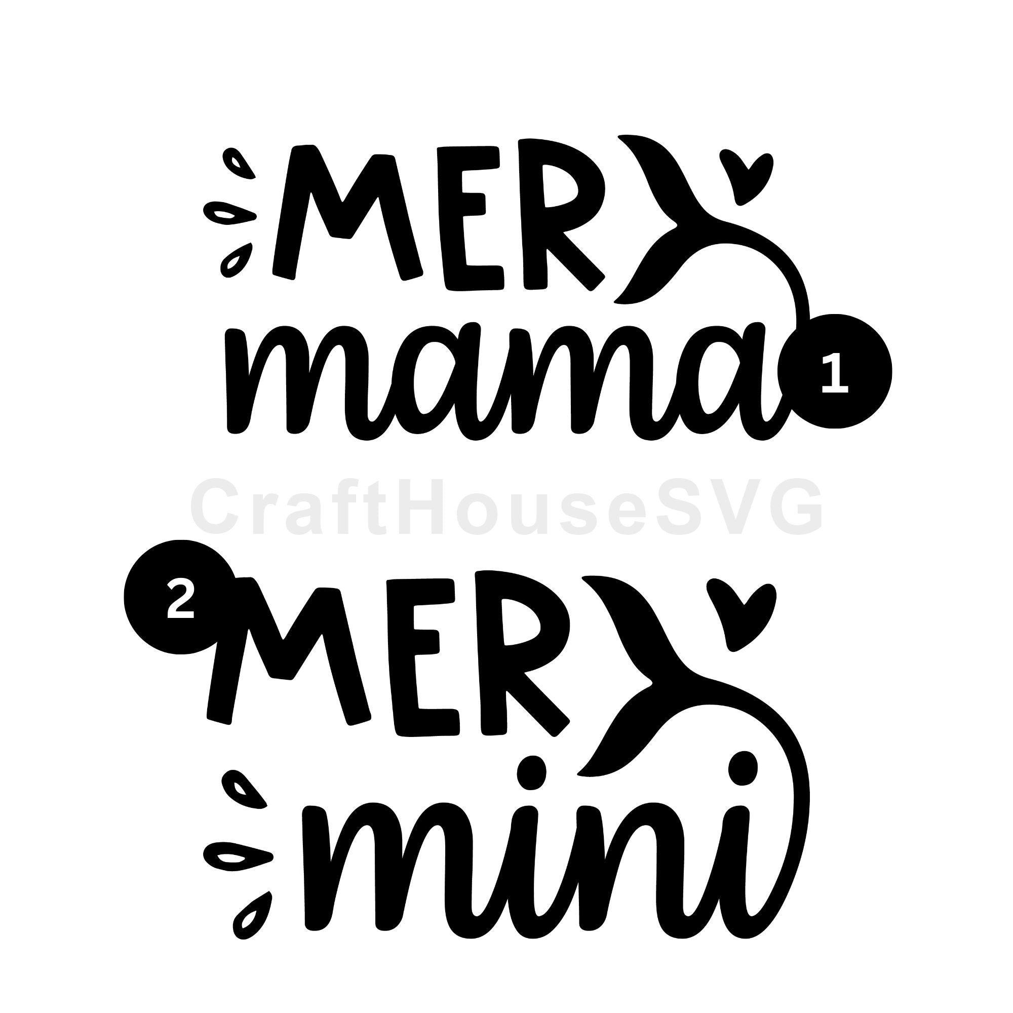 Mer Mama Mini Mommy and Me SVG