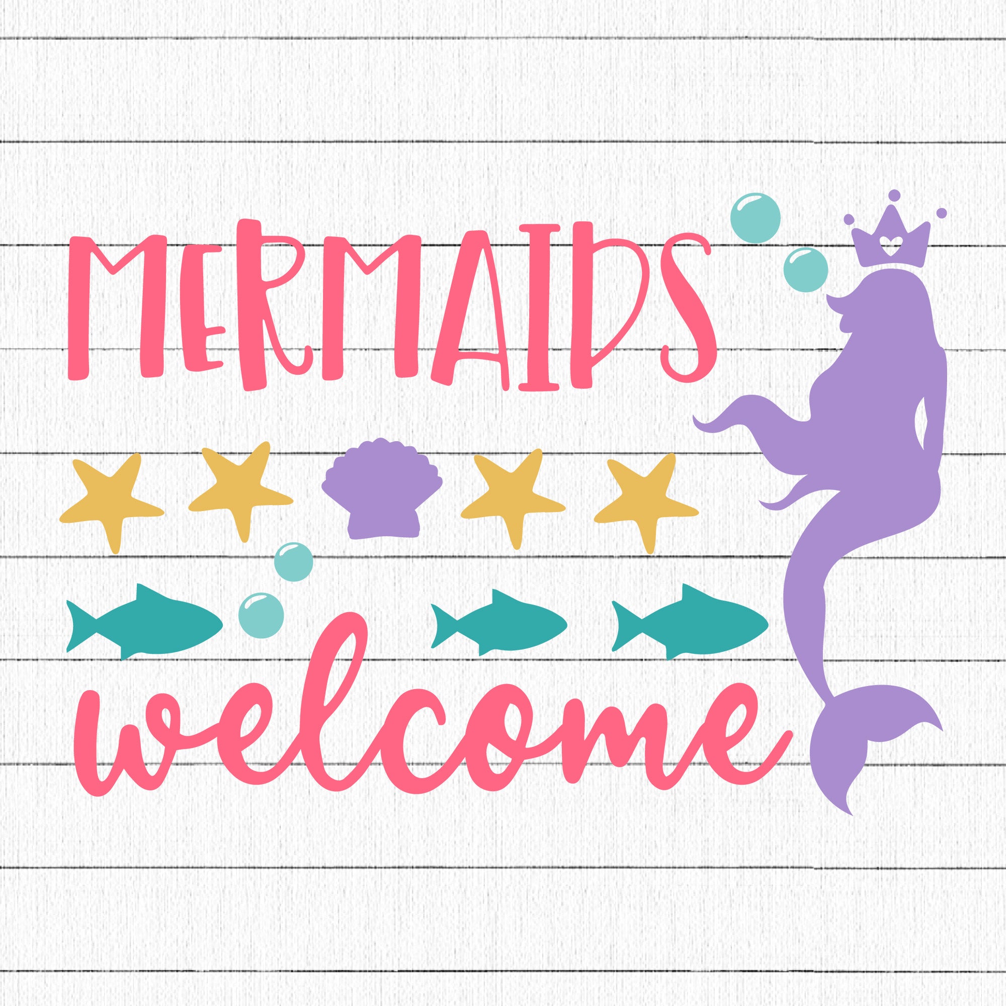 Mermaids welcome SVG | M33F9