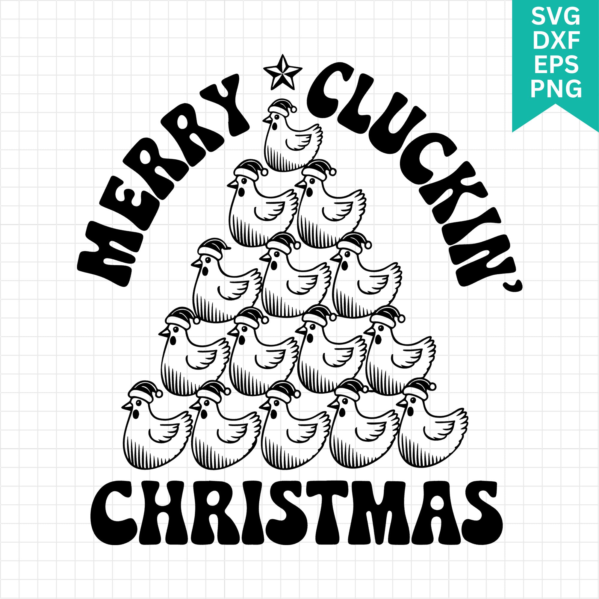 Merry Cluckin' Christmas SVG