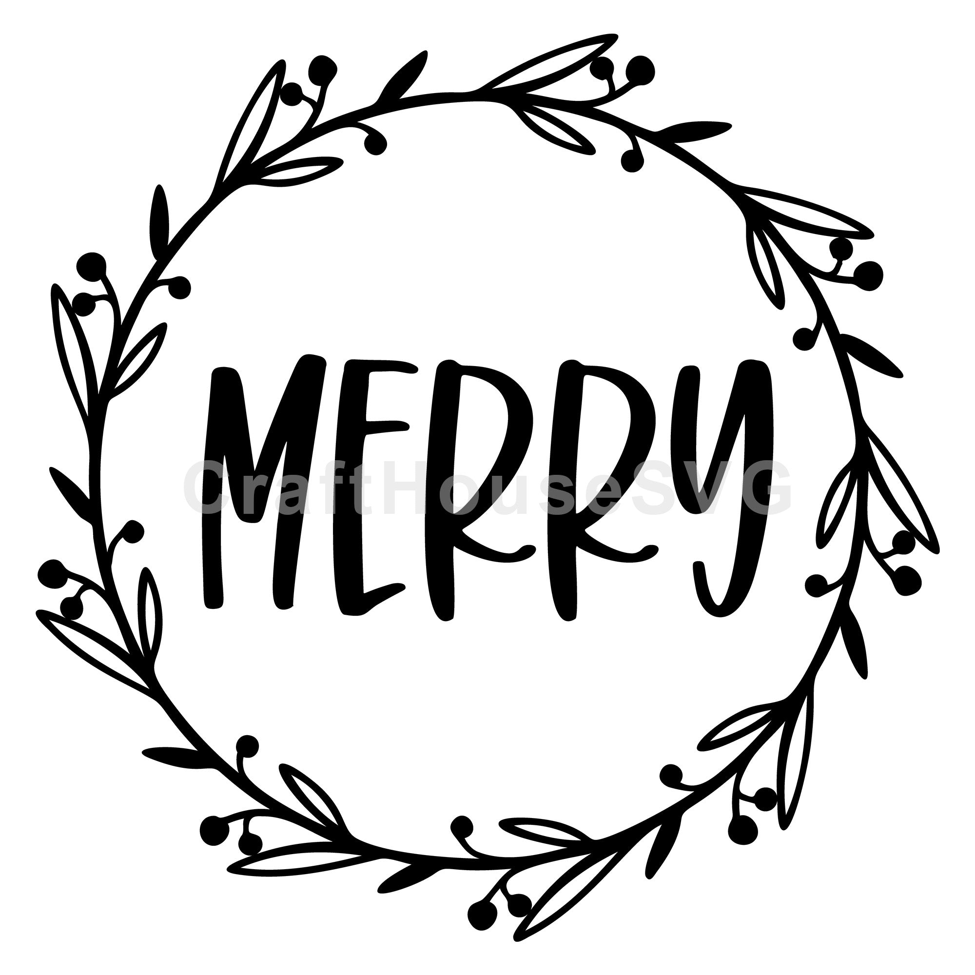 Merry Christmas Ornament SVG