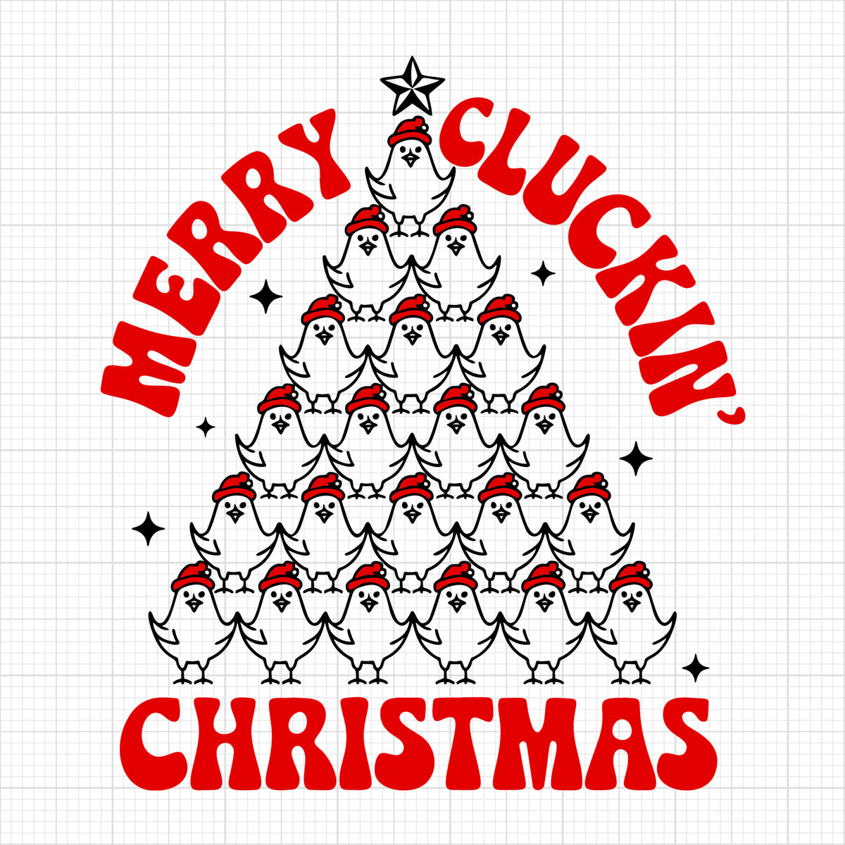 Merry Cluckin Christmas Chicken Tree