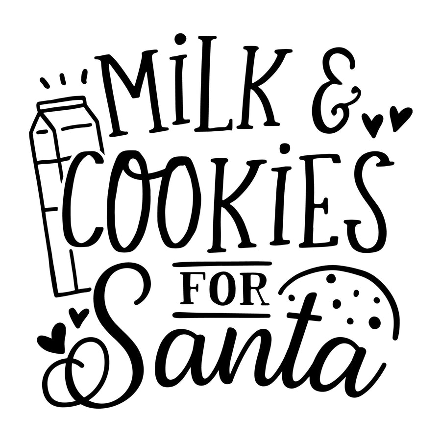 Milk and cookies for Santa SVG