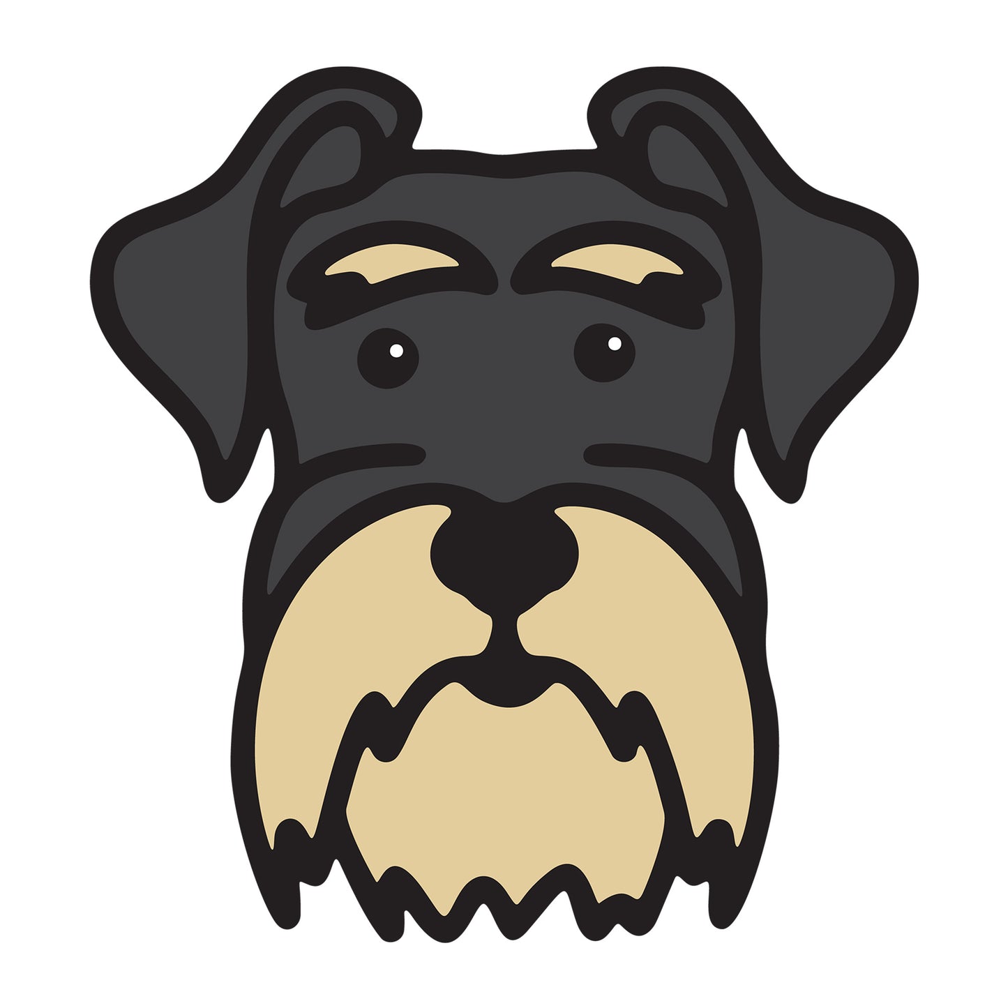 Miniature Schnauzer SVG dog design for Cricut, Silhouette, laser cutting, vinyl, sublimation, and pet craft projects.