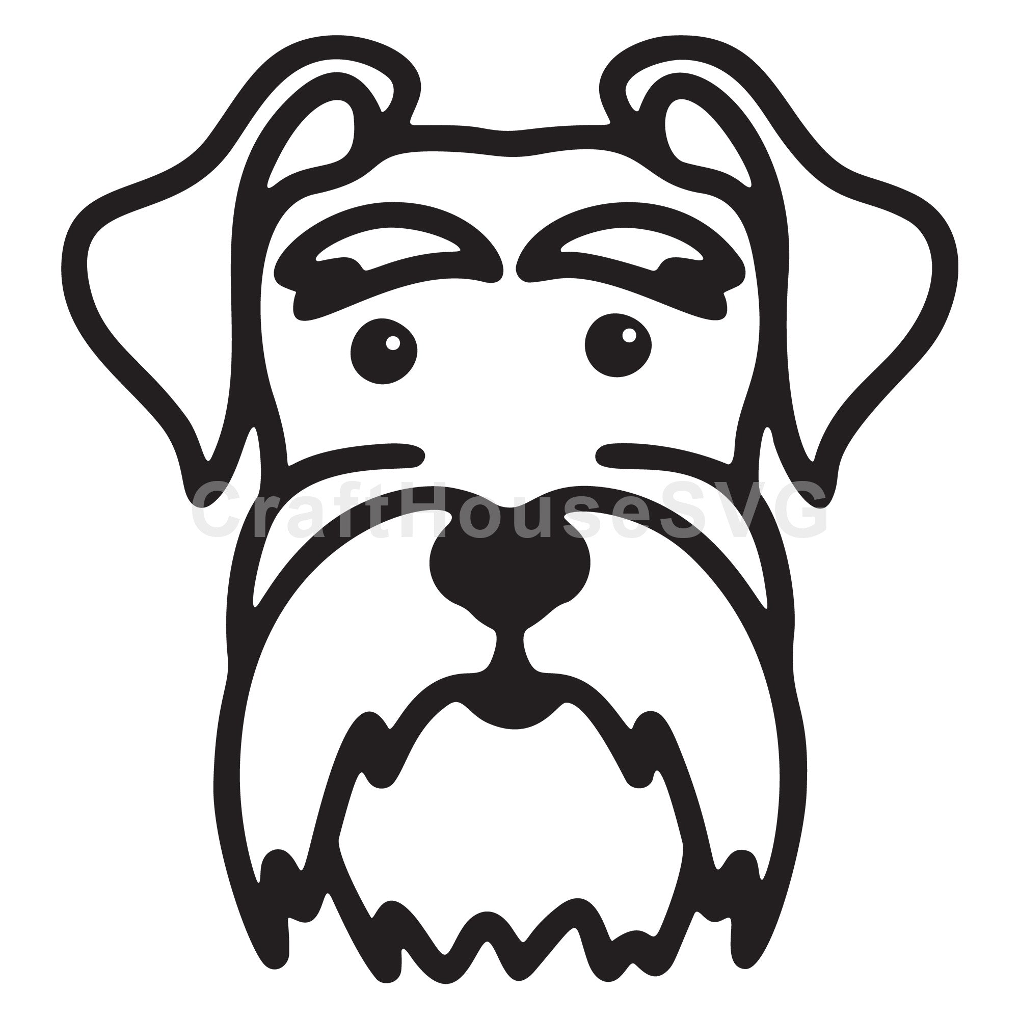 Miniature Schnauzer Outline SVG