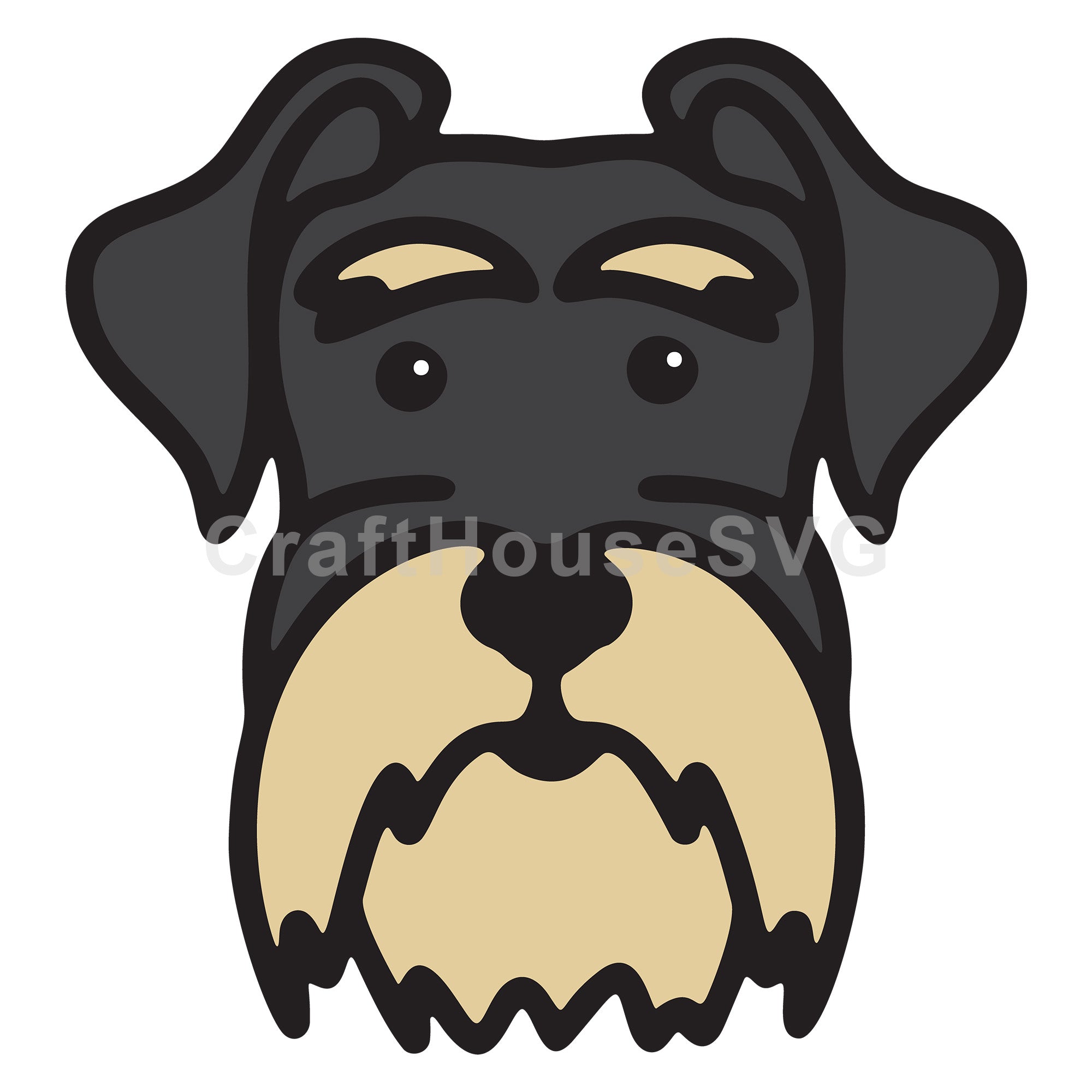 Miniature Schnauzer SVG Layered