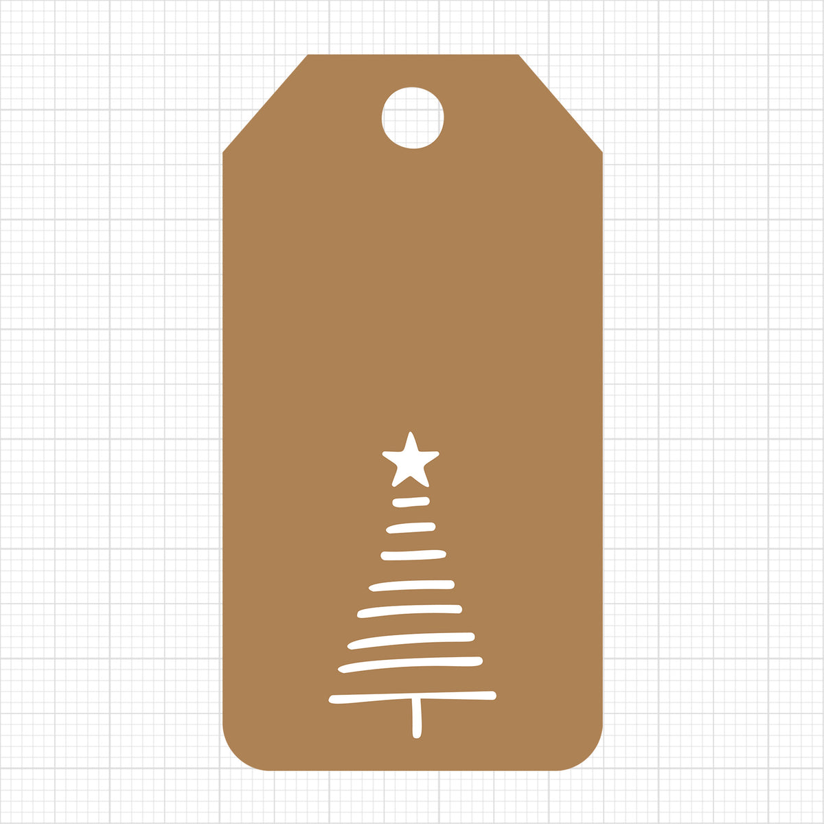Minimal Christmas Tree Gift Tag