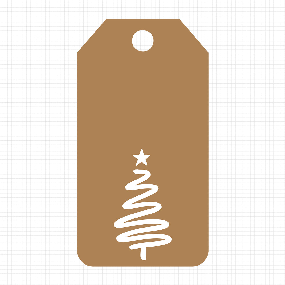 Minimal Christmas Tree Gift Tag 2