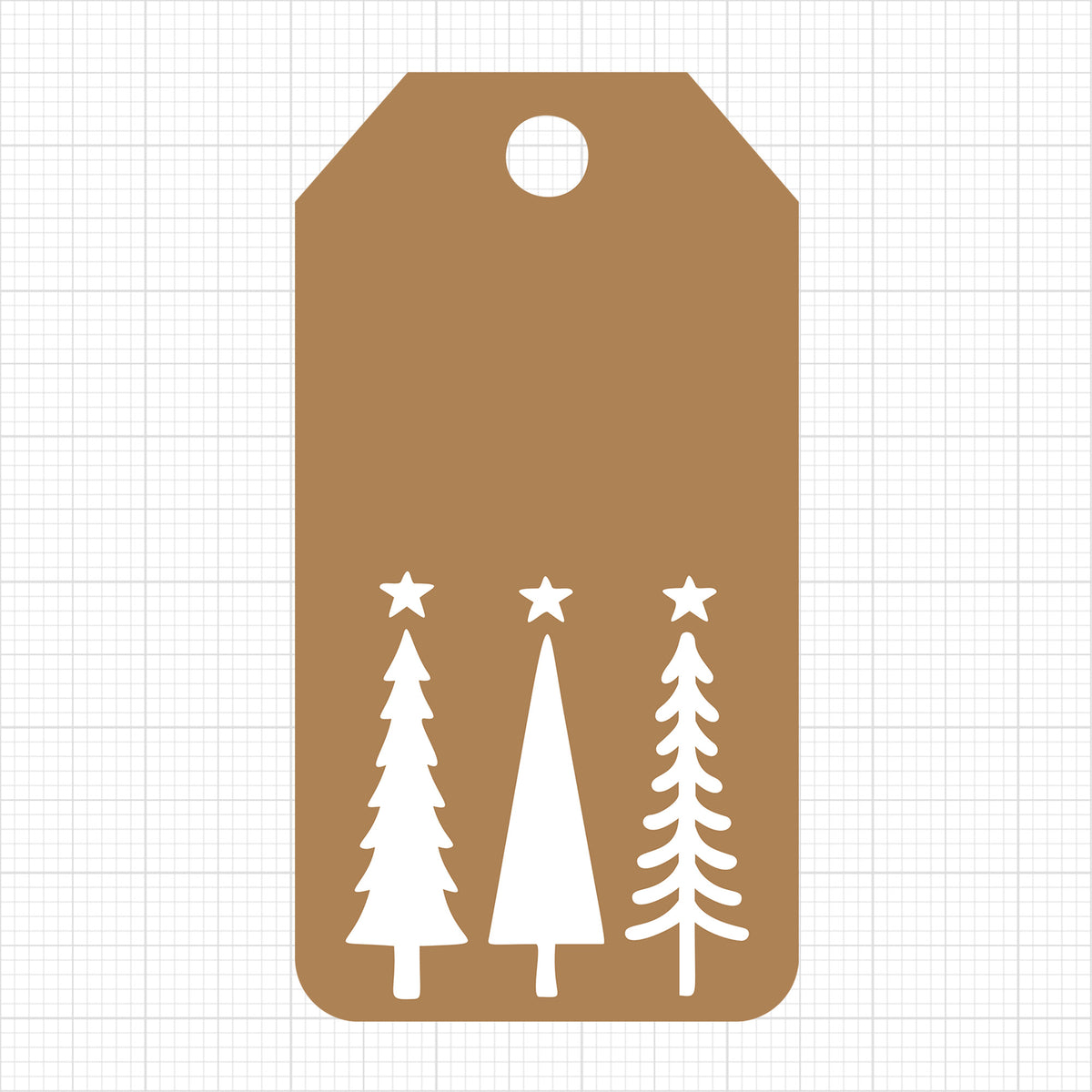 Minimal Christmas Tree Gift Tag 3