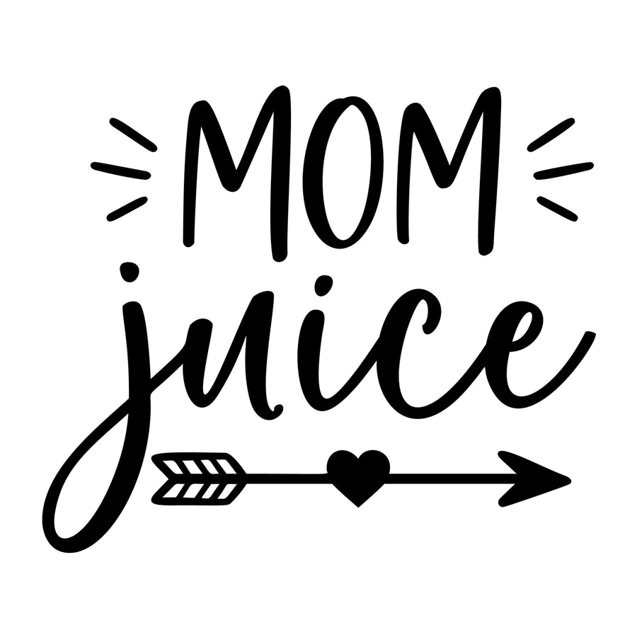 Mom Juice SVG design for Cricut, Silhouette, wine glasses, tumblers, shirts, signs, decals, and craft projects.