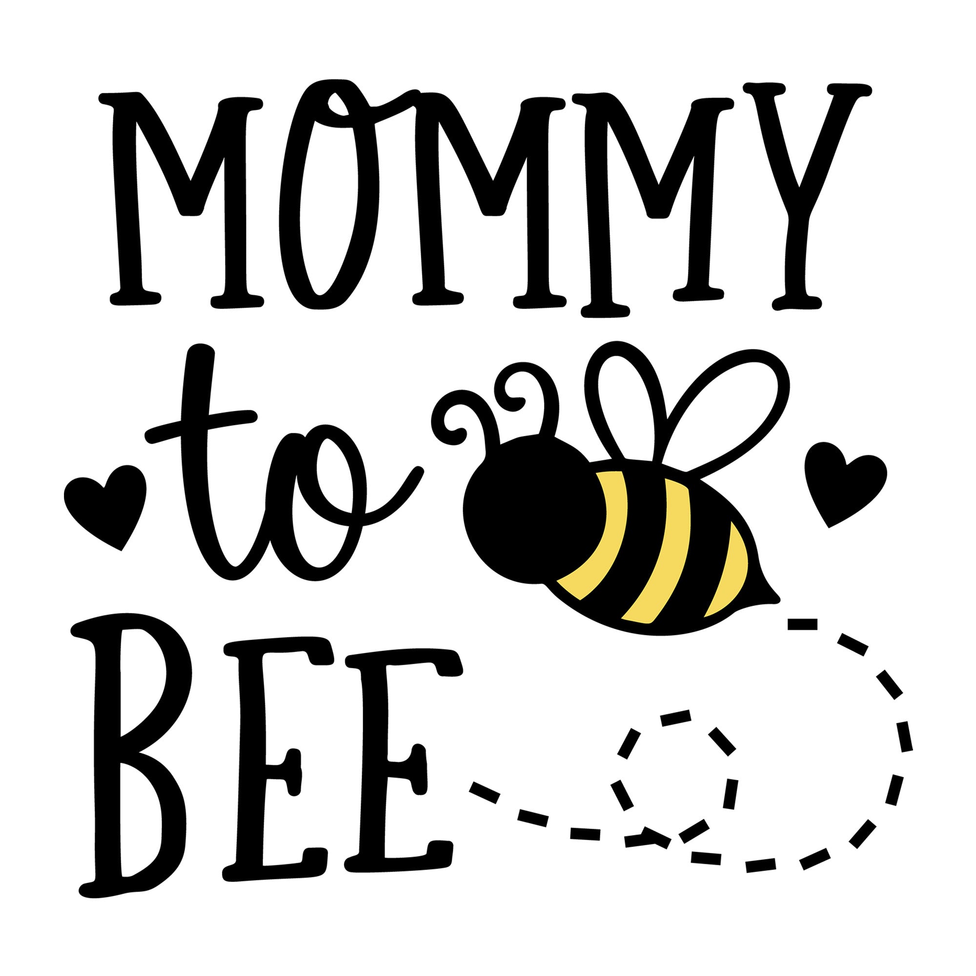 Mommy To Bee SVG design for Cricut, Silhouette, laser cutting, vinyl, sublimation, and pregnancy announcement projects.