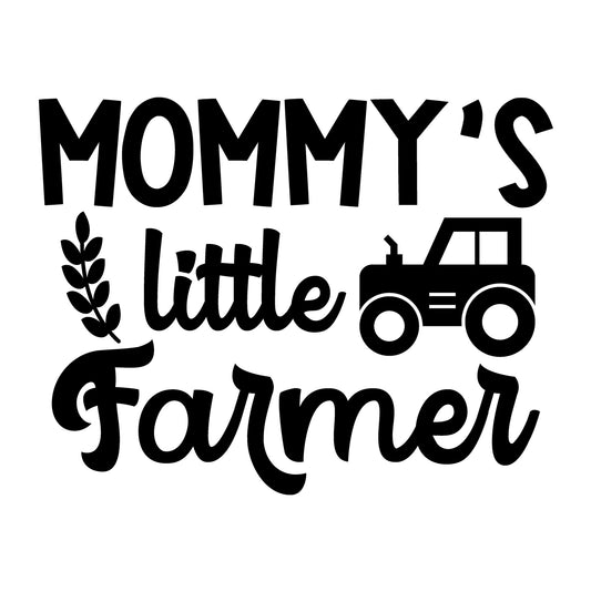 Mommy's Little Farmer SVG design for Cricut, Silhouette, laser cutting, vinyl, sublimation, farmhouse signs, shirts, decals, mugs, and DIY craft projects.