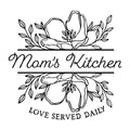 Mom's Kitchen SVG design for Cricut, Silhouette, laser cutting, vinyl, sublimation, and kitchen craft projects.