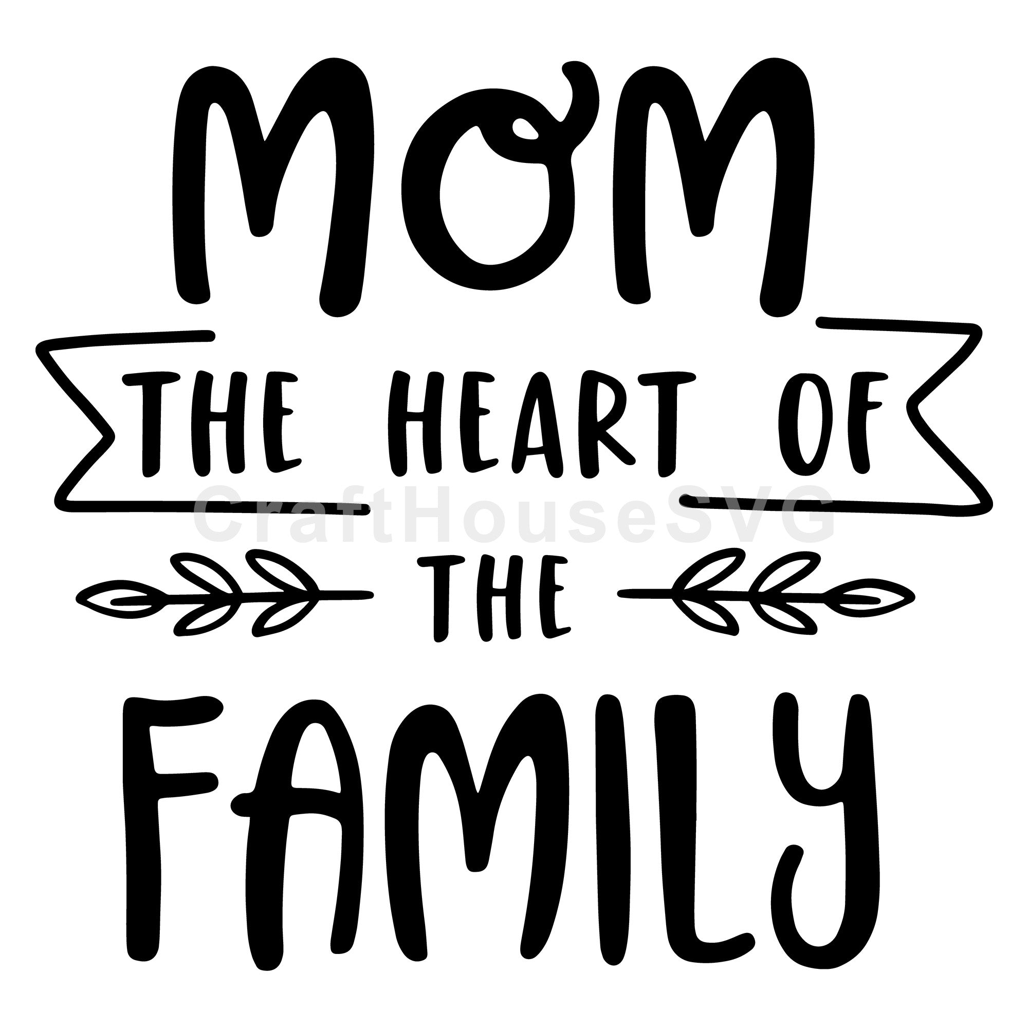 Mom the heart of the family SVG | M52F