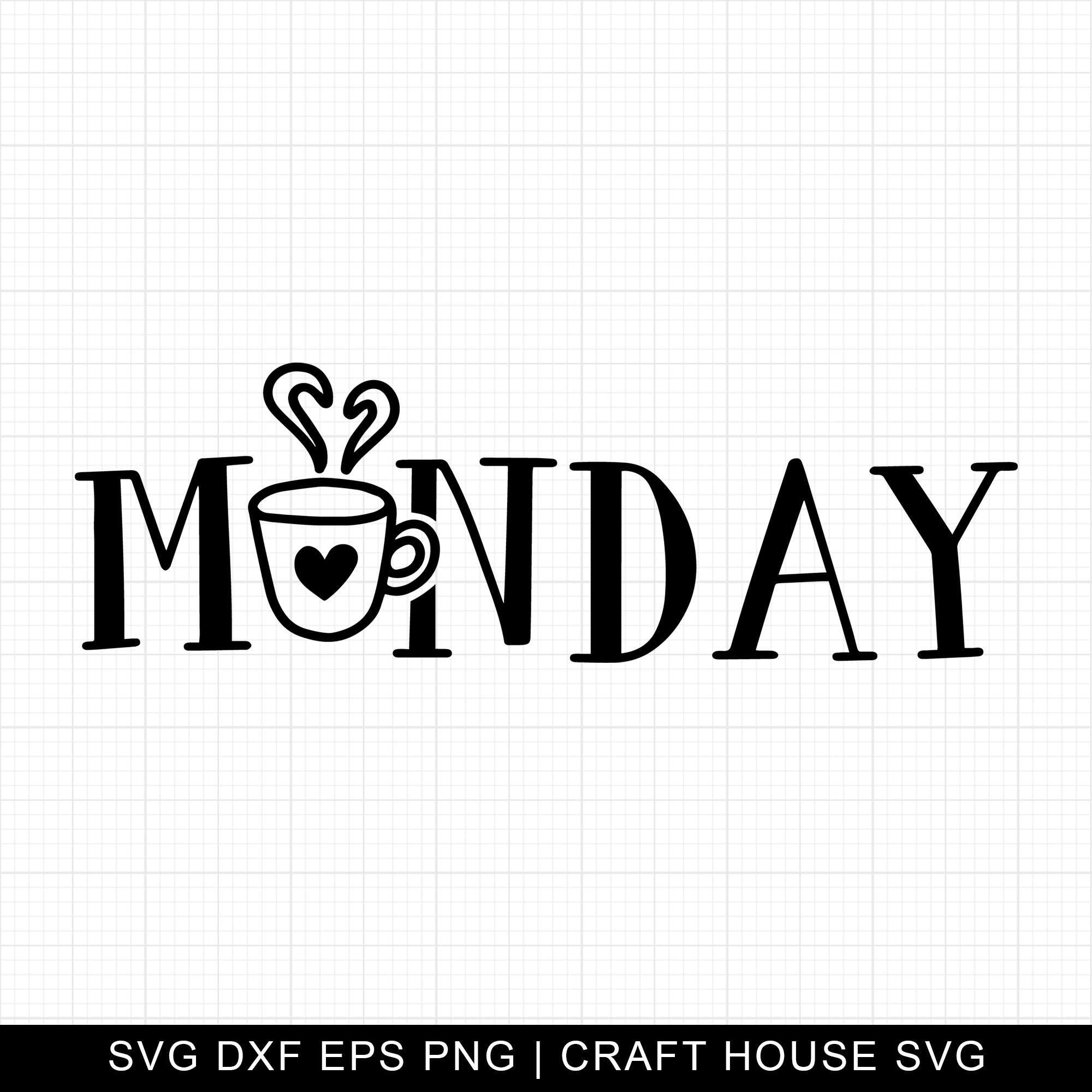 Monday coffee SVG | M7F15