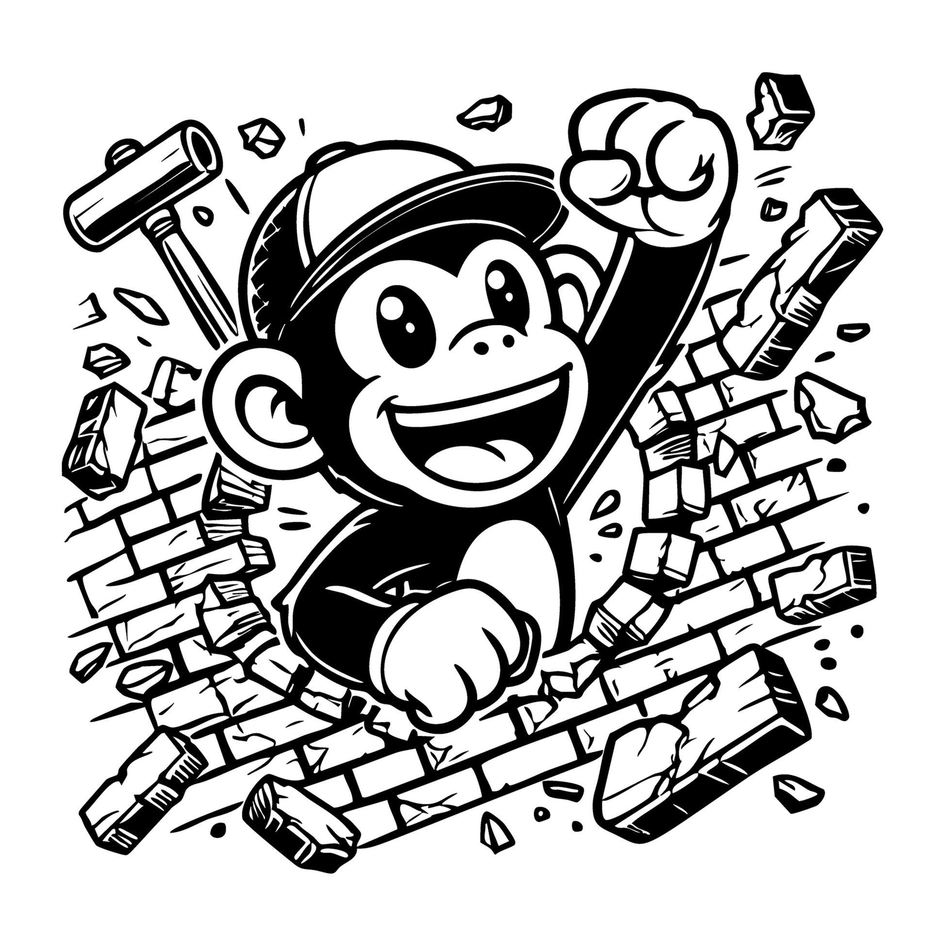 Monkey SVG for Cricut, Silhouette, laser cutting, vinyl, sublimation, animal crafts, decals, shirts, and DIY craft projects.